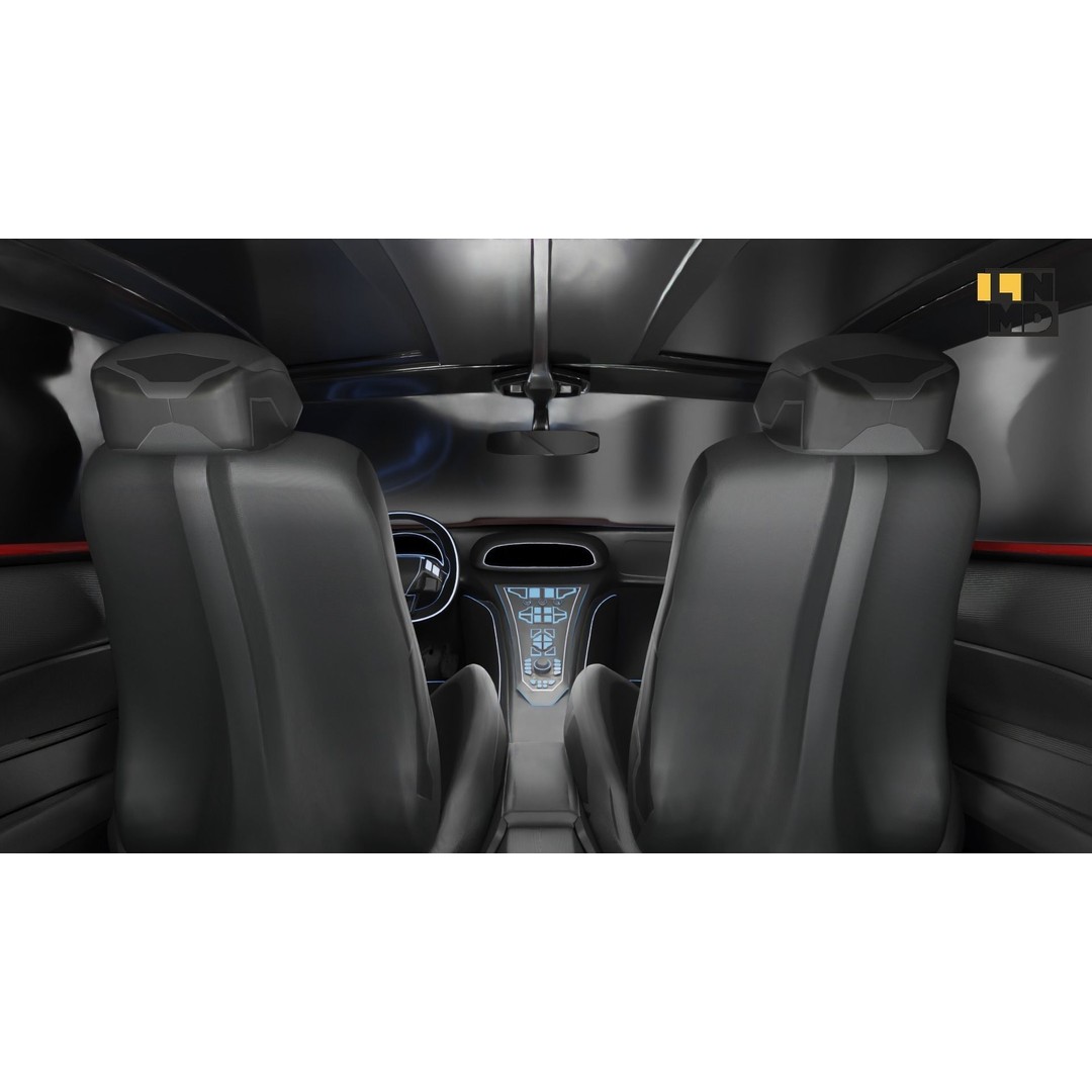 Futuristic Concept Car 3D Model – High Poly Game Asset, FBX & OBJ - View 29