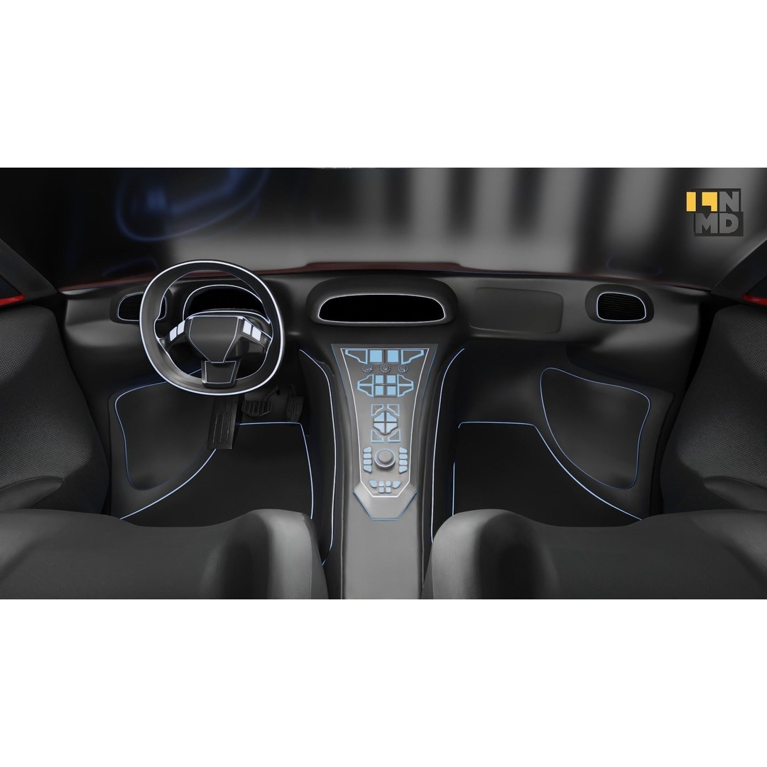 Futuristic Concept Car 3D Model – High Poly Game Asset, FBX & OBJ - View 31