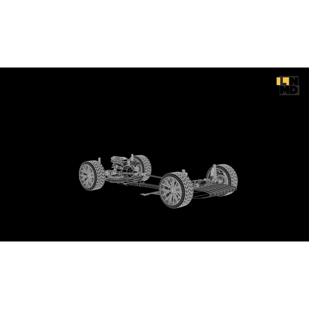 Futuristic Concept Car 3D Model – High Poly Game Asset, FBX & OBJ - View 33