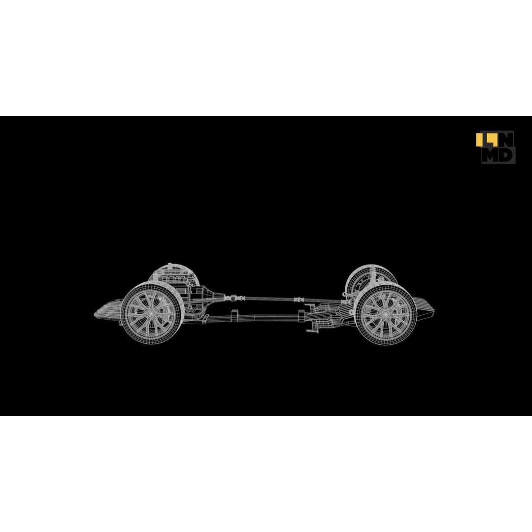 Futuristic Concept Car 3D Model – High Poly Game Asset, FBX & OBJ - View 34