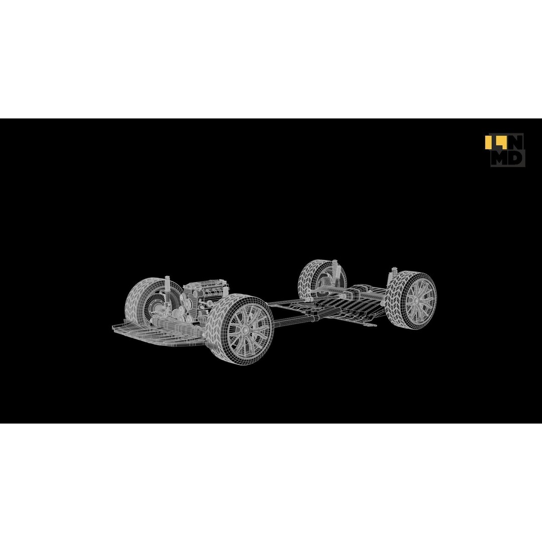 Futuristic Concept Car 3D Model – High Poly Game Asset, FBX & OBJ - View 35