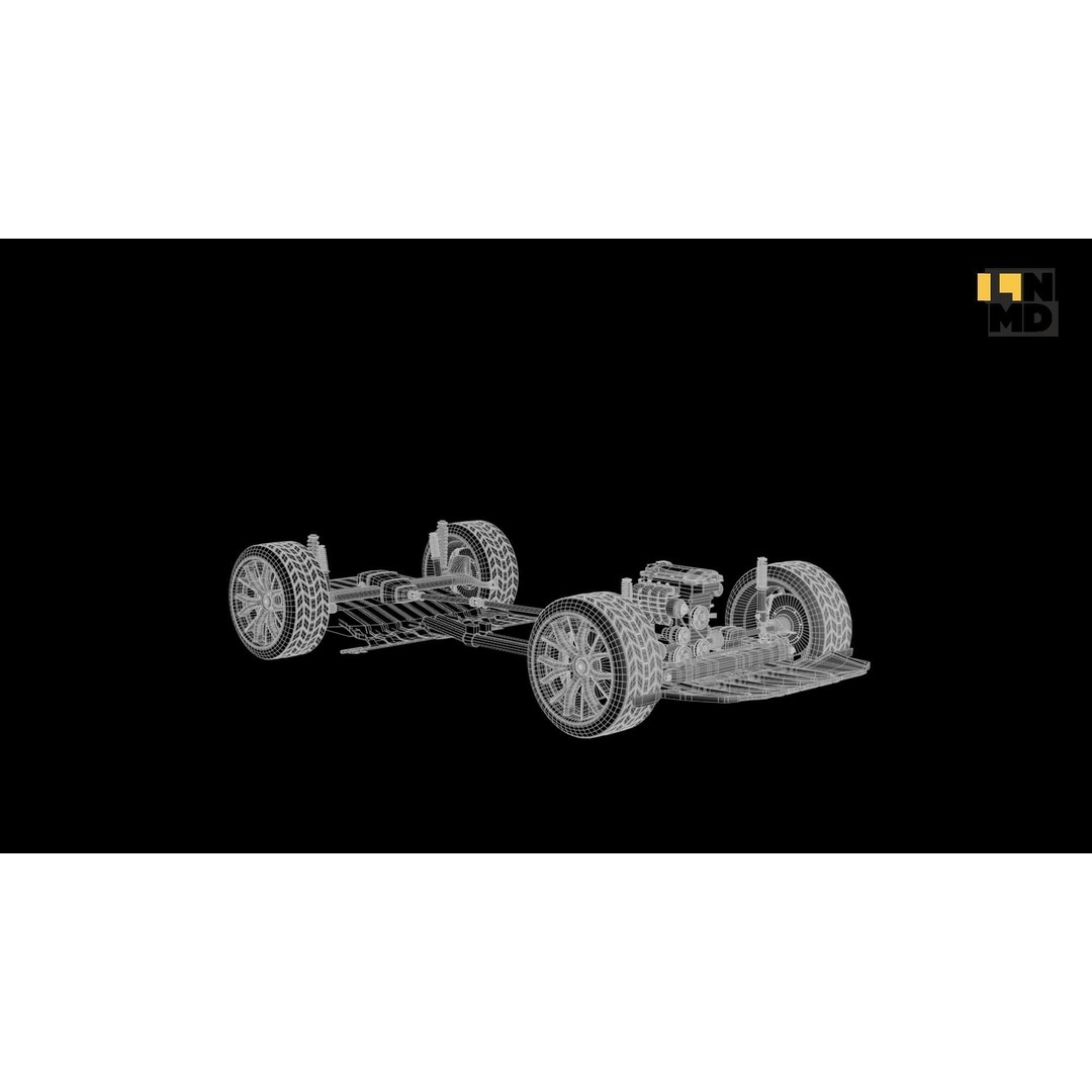 Futuristic Concept Car 3D Model – High Poly Game Asset, FBX & OBJ - View 36