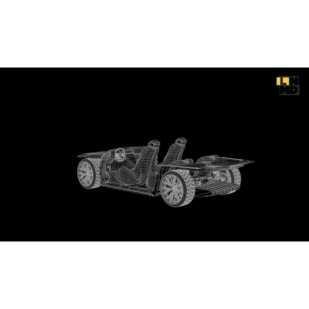 Futuristic Concept Car 3D Model – High Poly Game Asset, FBX & OBJ - View 38