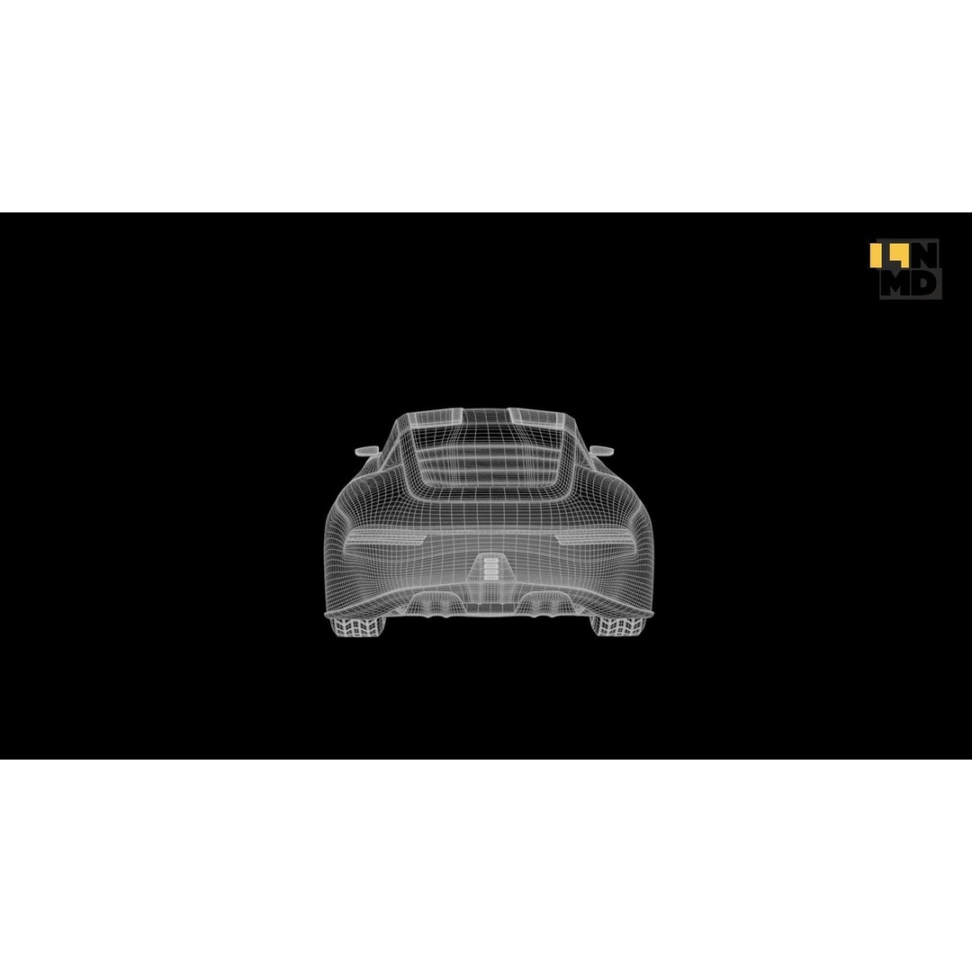 Futuristic Concept Car 3D Model – High Poly Game Asset, FBX & OBJ - View 40