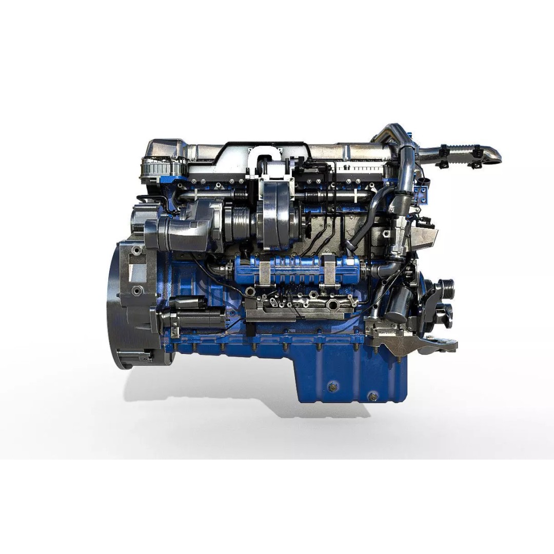 Volvo D13 Diesel Engine 3D Model – Low Poly Game Asset, FBX - View 2