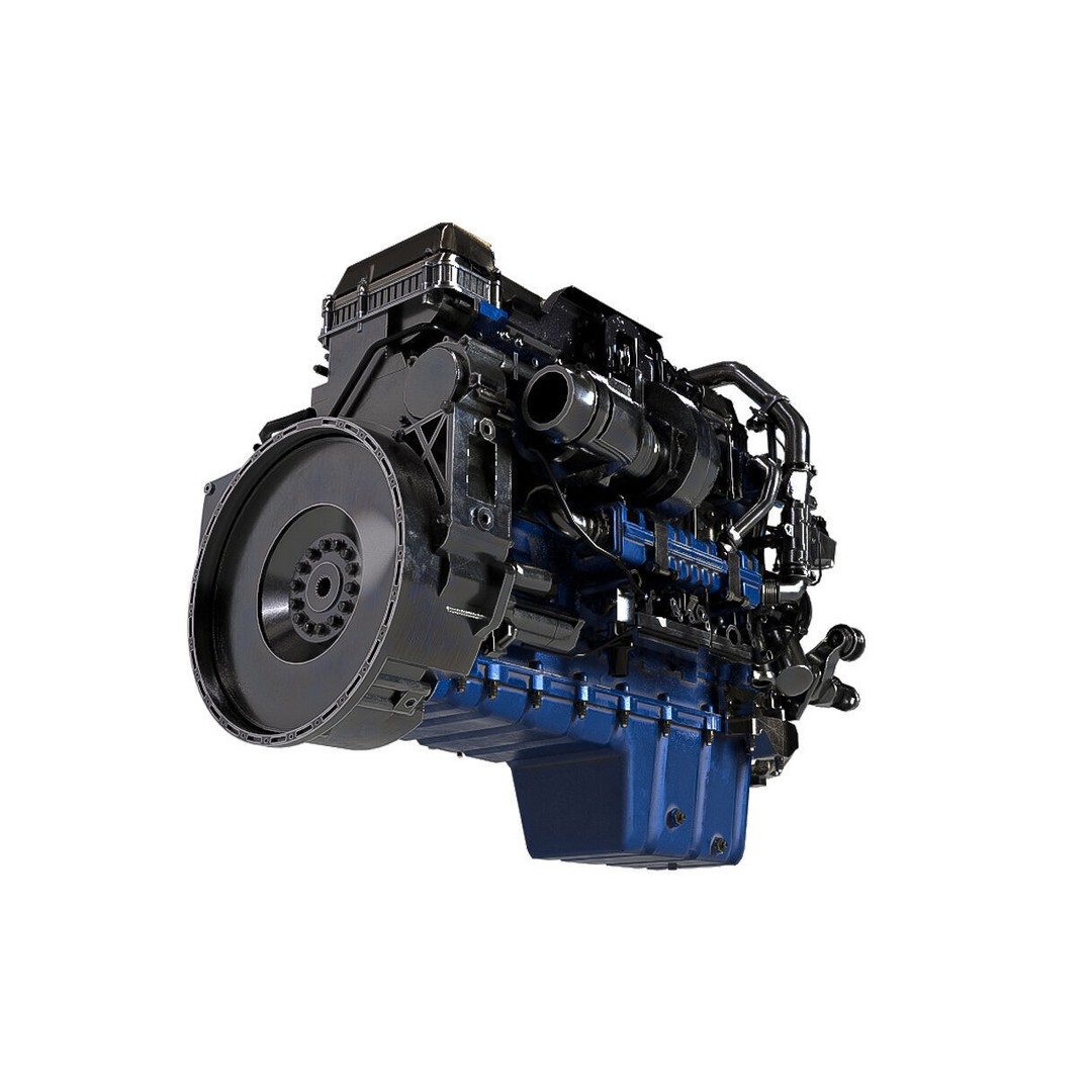 Volvo D13 Diesel Engine 3D Model – Low Poly Game Asset, FBX - View 6