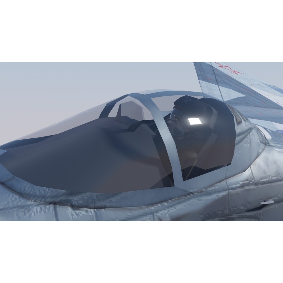 Sukhoi SU-57 Felon 3D Model – Low Poly Rigged Aircraft, FBX - View 15