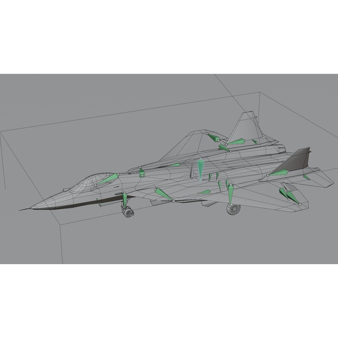 Sukhoi SU-57 Felon 3D Model – Low Poly Rigged Aircraft, FBX - View 21