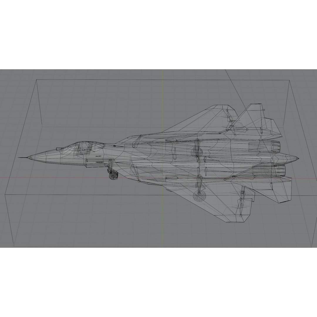 Sukhoi SU-57 Felon 3D Model – Low Poly Rigged Aircraft, FBX - View 5