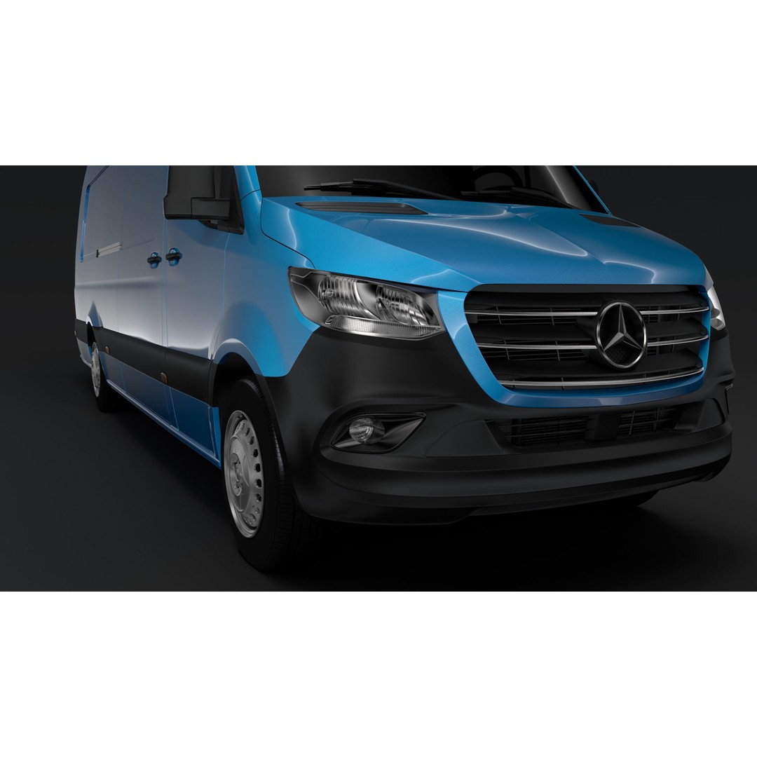 Mercedes Benz Sprinter Van 3D Model – High Poly RWD, FBX, OBJ - View 11