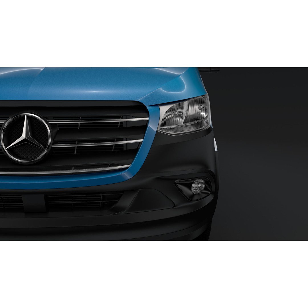 Mercedes Benz Sprinter Van 3D Model – High Poly RWD, FBX, OBJ - View 12