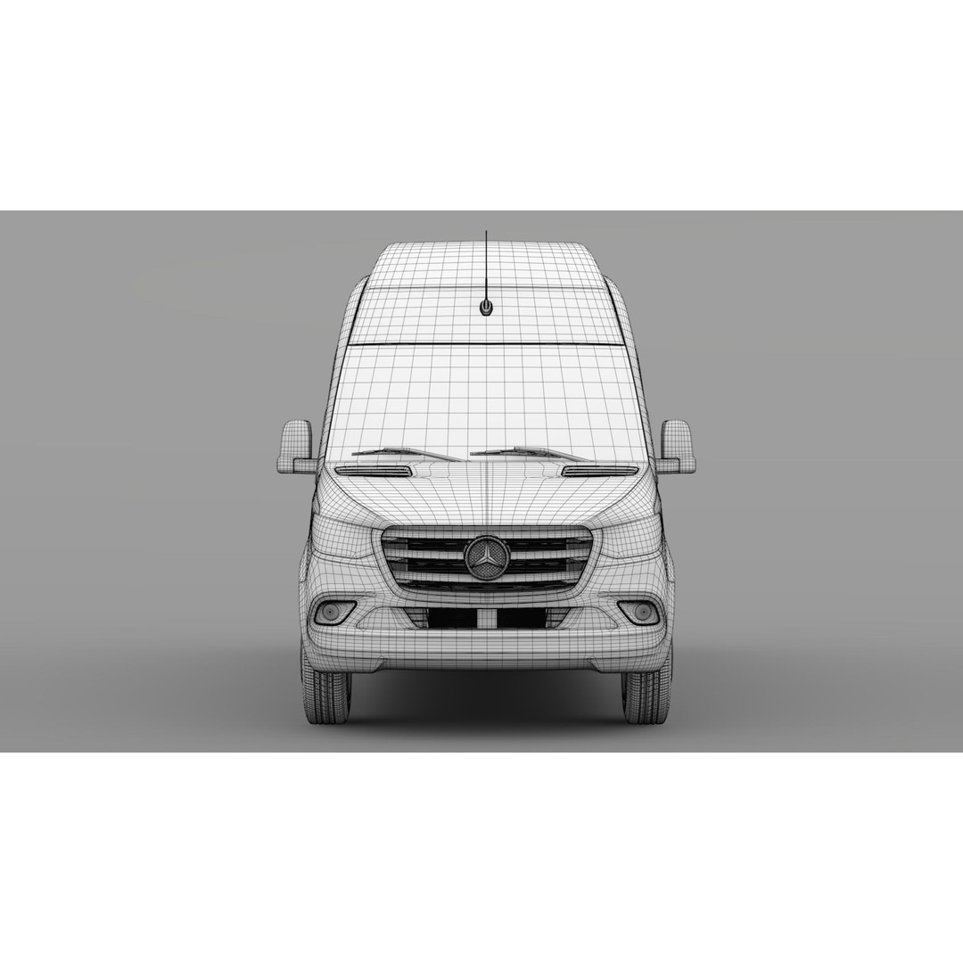 Mercedes Benz Sprinter Van 3D Model – High Poly RWD, FBX, OBJ - View 18
