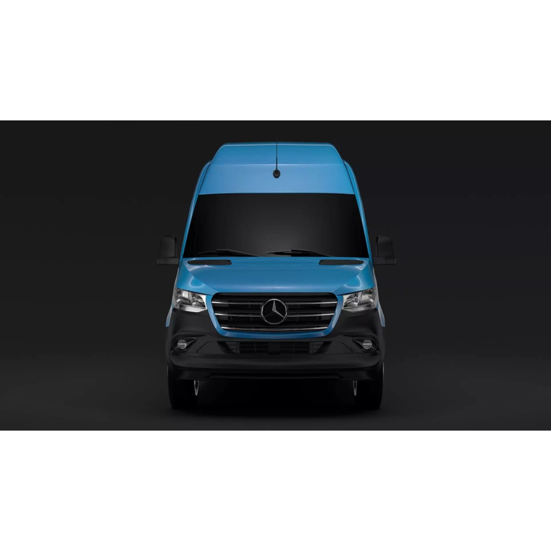 Mercedes Benz Sprinter Van 3D Model – High Poly RWD, FBX, OBJ - View 2