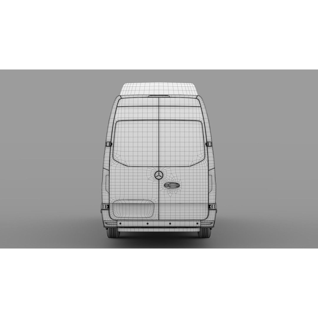 Mercedes Benz Sprinter Van 3D Model – High Poly RWD, FBX, OBJ - View 20