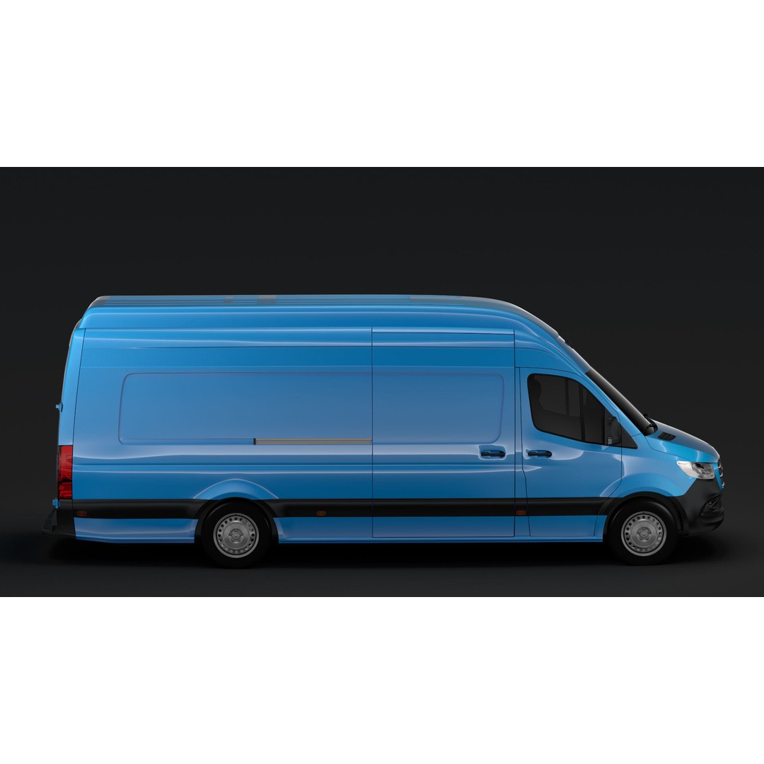 Mercedes Benz Sprinter Van 3D Model – High Poly RWD, FBX, OBJ - View 3