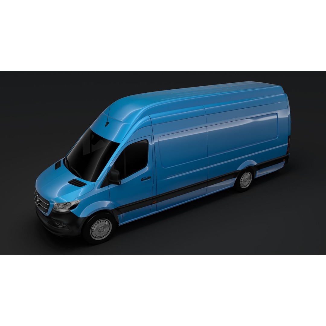 Mercedes Benz Sprinter Van 3D Model – High Poly RWD, FBX, OBJ - View 4