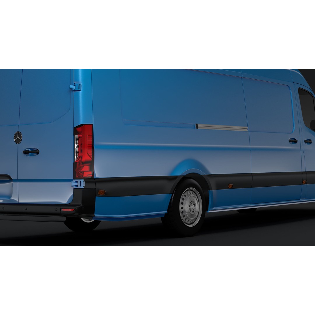 Mercedes Benz Sprinter Van 3D Model – High Poly RWD, FBX, OBJ - View 6