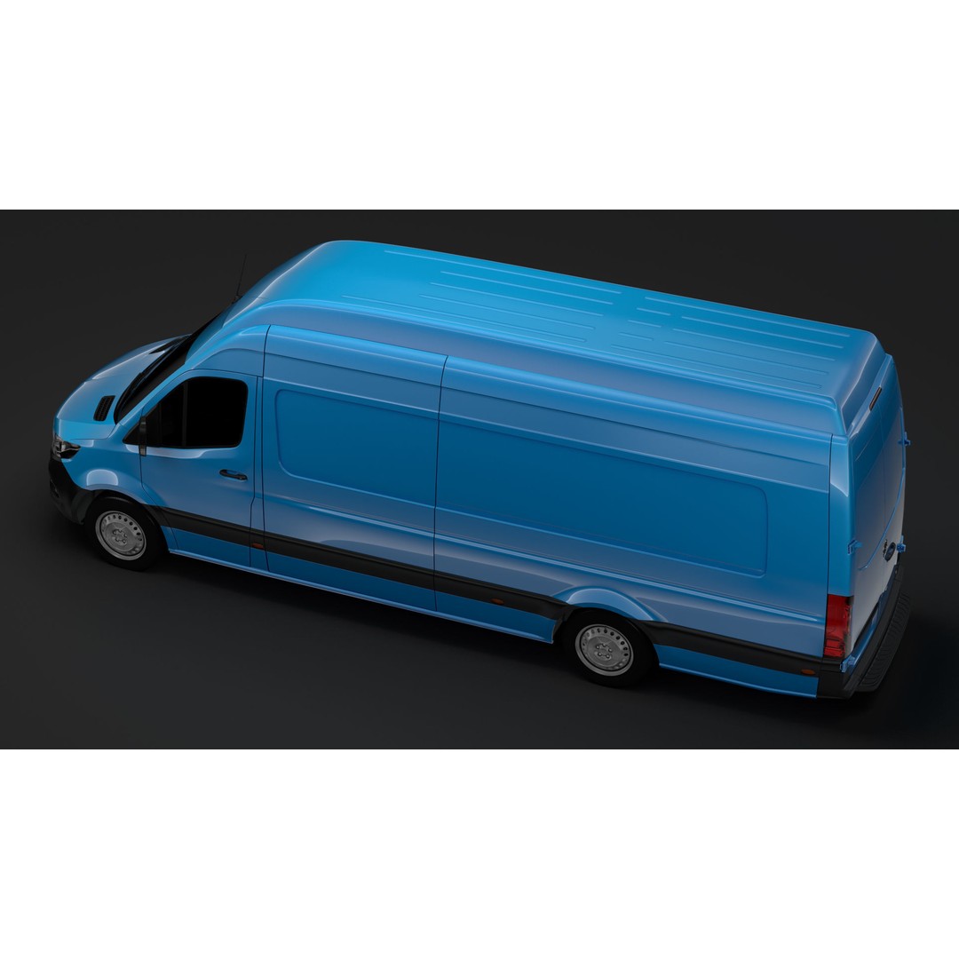 Mercedes Benz Sprinter Van 3D Model – High Poly RWD, FBX, OBJ - View 7