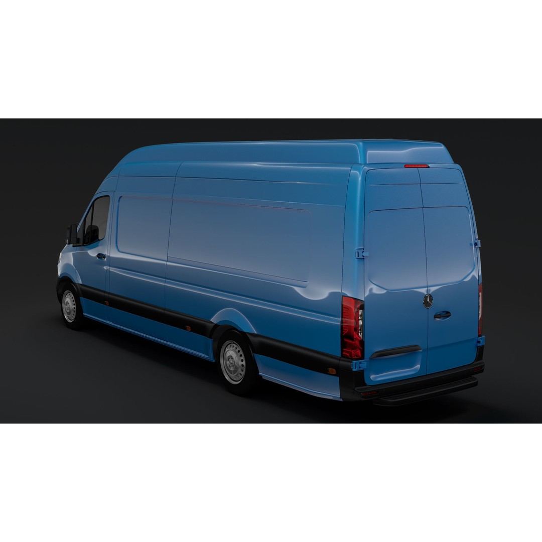 Mercedes Benz Sprinter Van 3D Model – High Poly RWD, FBX, OBJ - View 8