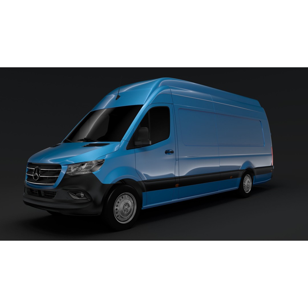Mercedes Benz Sprinter Van 3D Model – High Poly RWD, FBX, OBJ - View 9