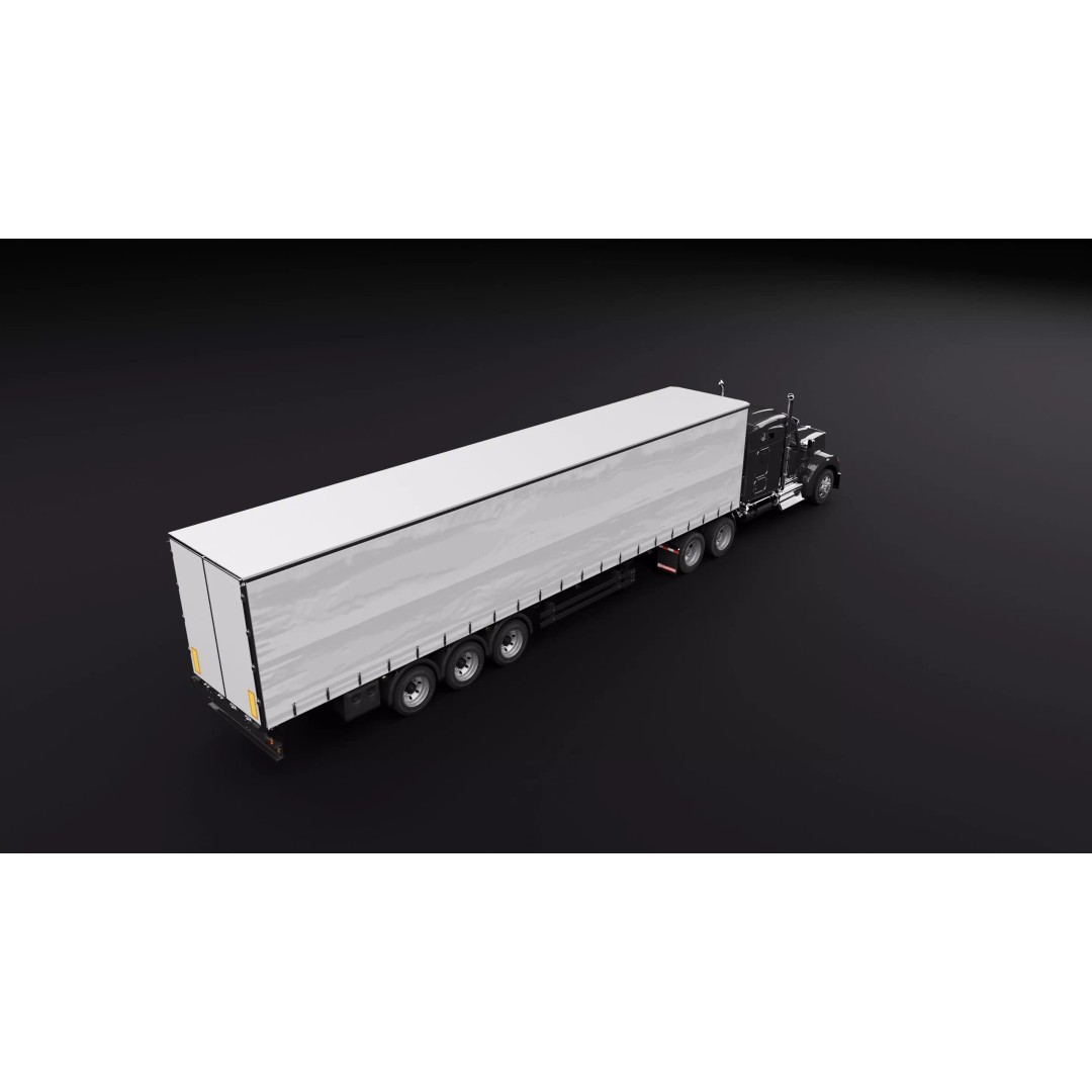 Kenworth 990 Truck 3D Model – High Poly Vehicle for Animation, FBX, OBJ - View 6