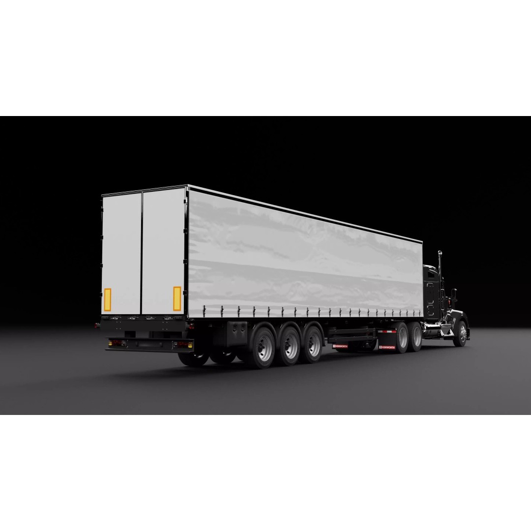 Kenworth 990 Truck 3D Model – High Poly Vehicle for Animation, FBX, OBJ - View 9