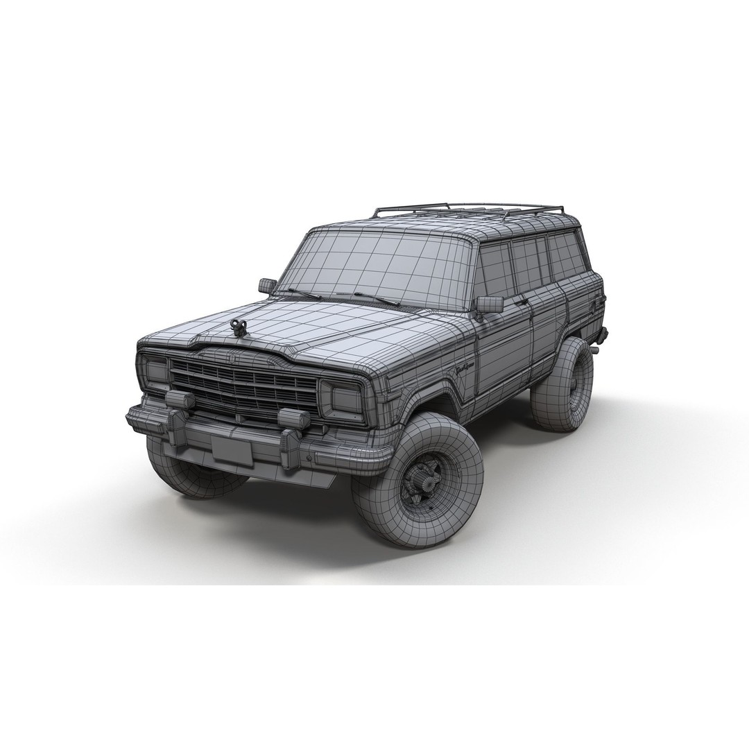 Offroad Jeep Wagoneer 3D Model – Low Poly Game Ready Asset, FBX - View 15