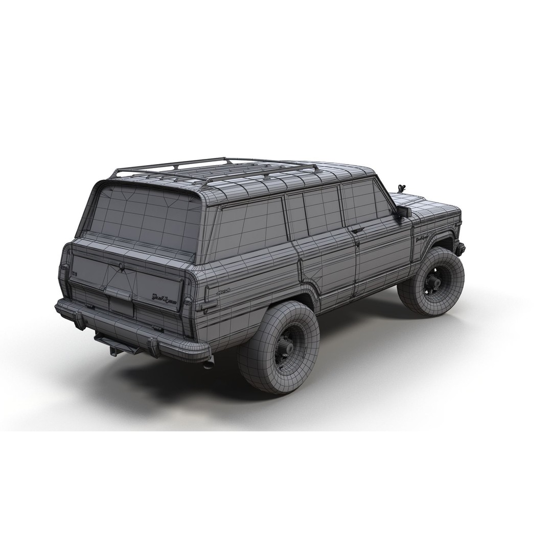 Offroad Jeep Wagoneer 3D Model – Low Poly Game Ready Asset, FBX - View 16