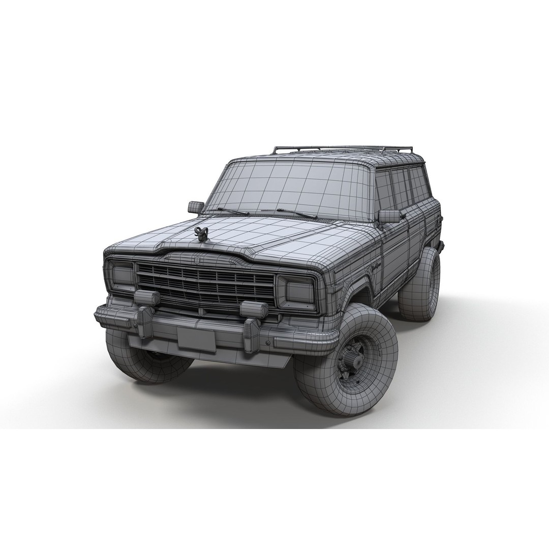 Offroad Jeep Wagoneer 3D Model – Low Poly Game Ready Asset, FBX - View 22