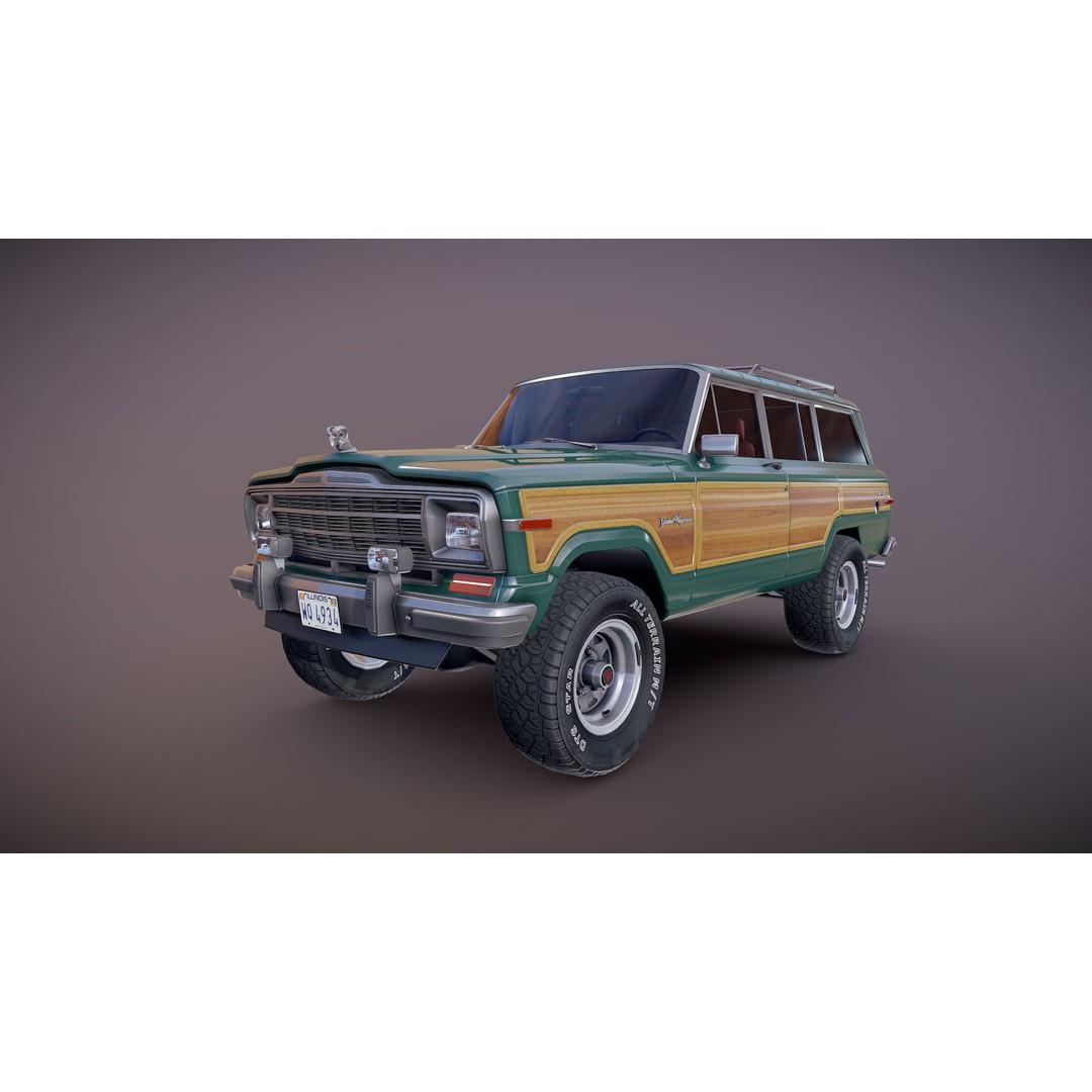 Offroad Jeep Wagoneer 3D Model – Low Poly Game Ready Asset, FBX - View 23