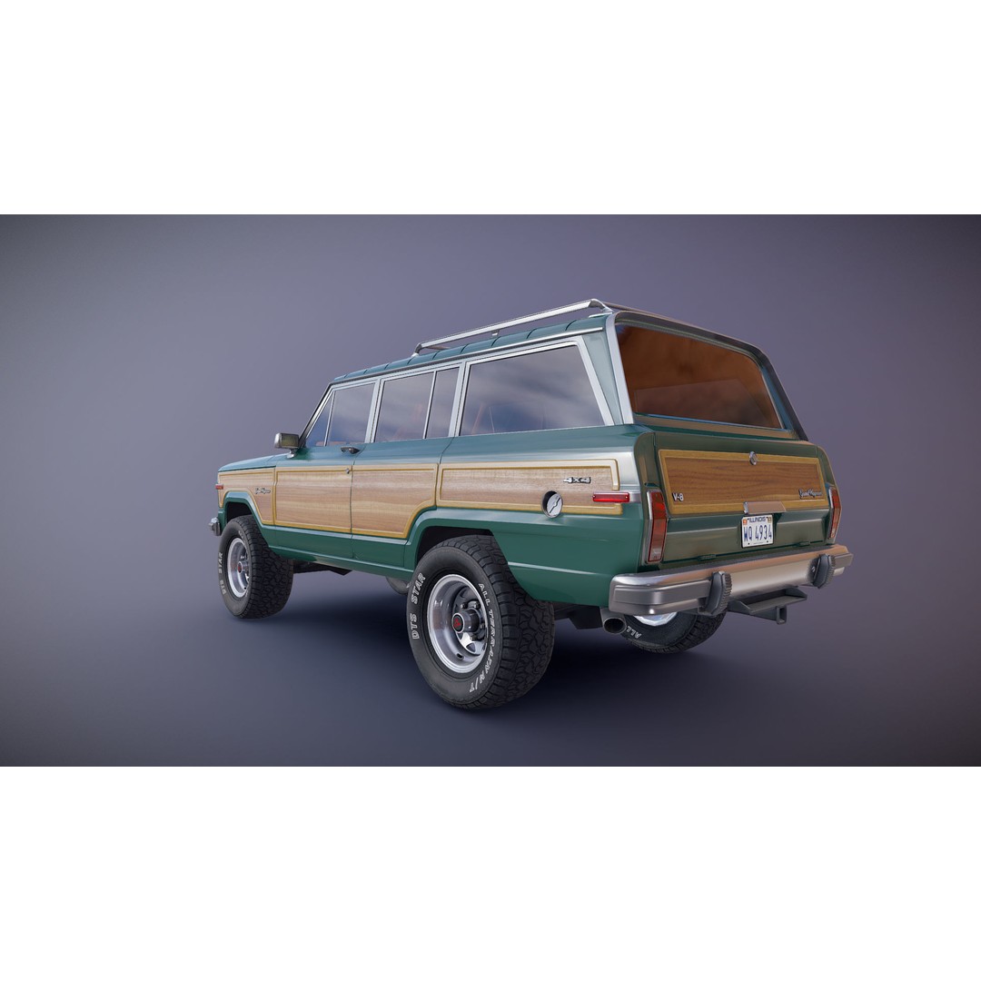 Offroad Jeep Wagoneer 3D Model – Low Poly Game Ready Asset, FBX - View 24