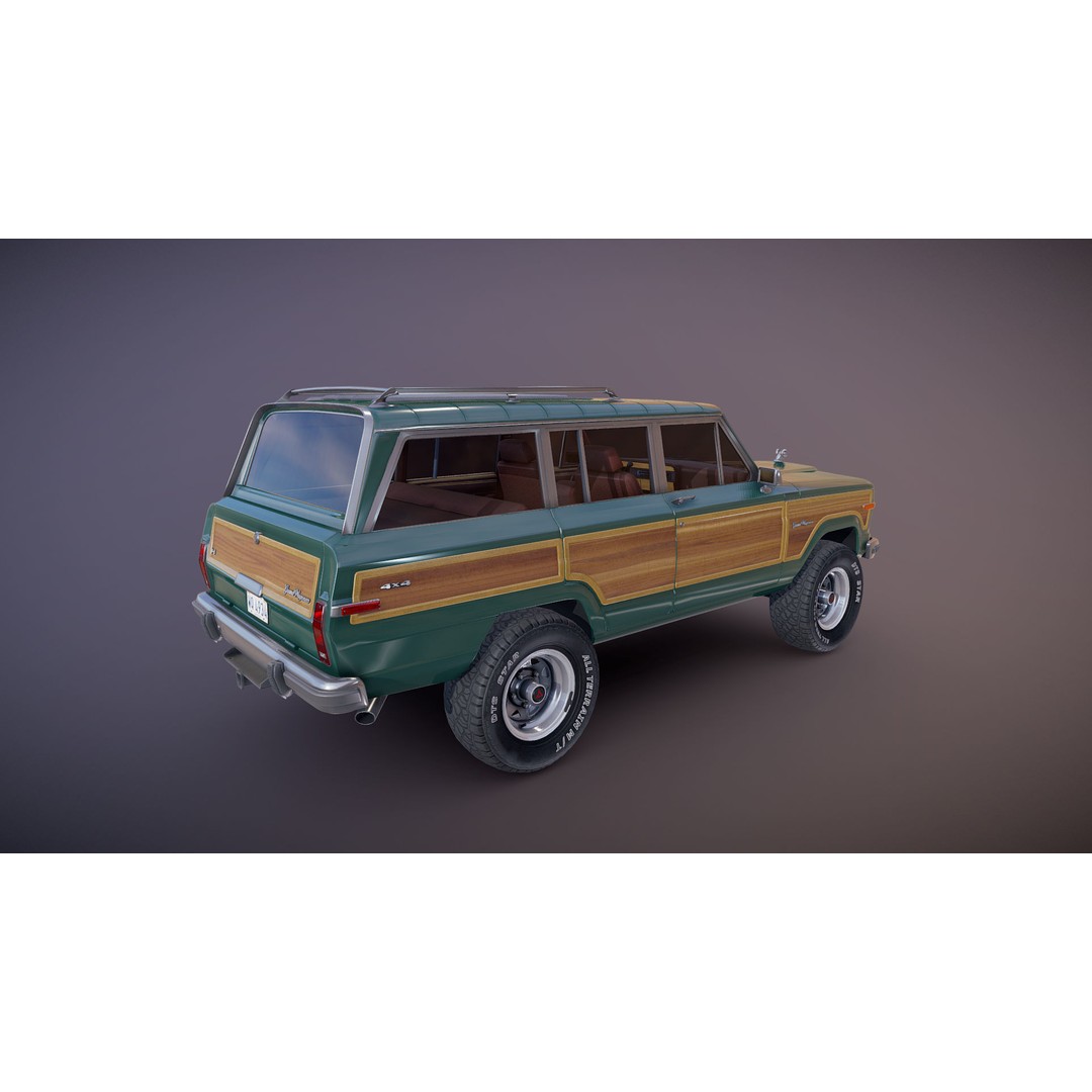 Offroad Jeep Wagoneer 3D Model – Low Poly Game Ready Asset, FBX - View 29