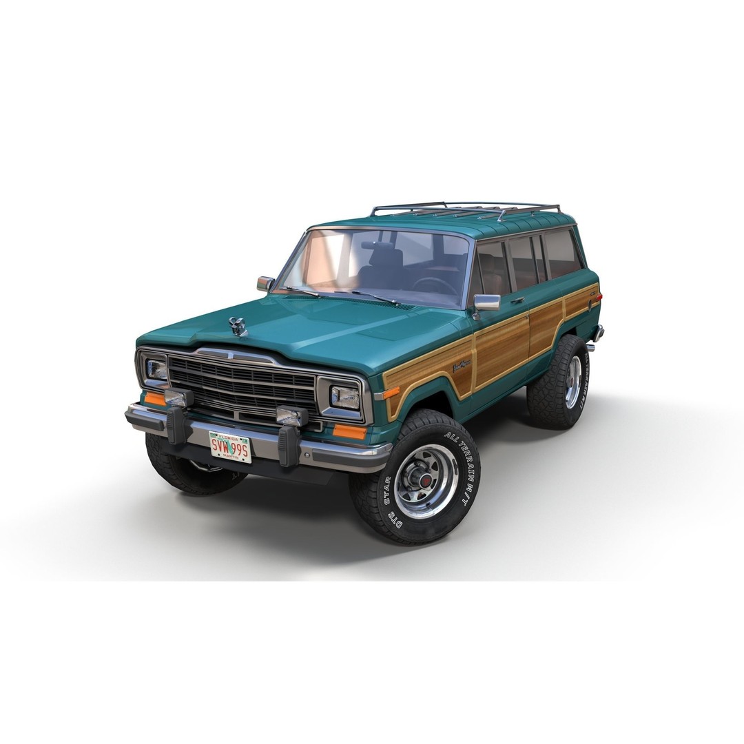 Offroad Jeep Wagoneer 3D Model – Low Poly Game Ready Asset, FBX - View 3