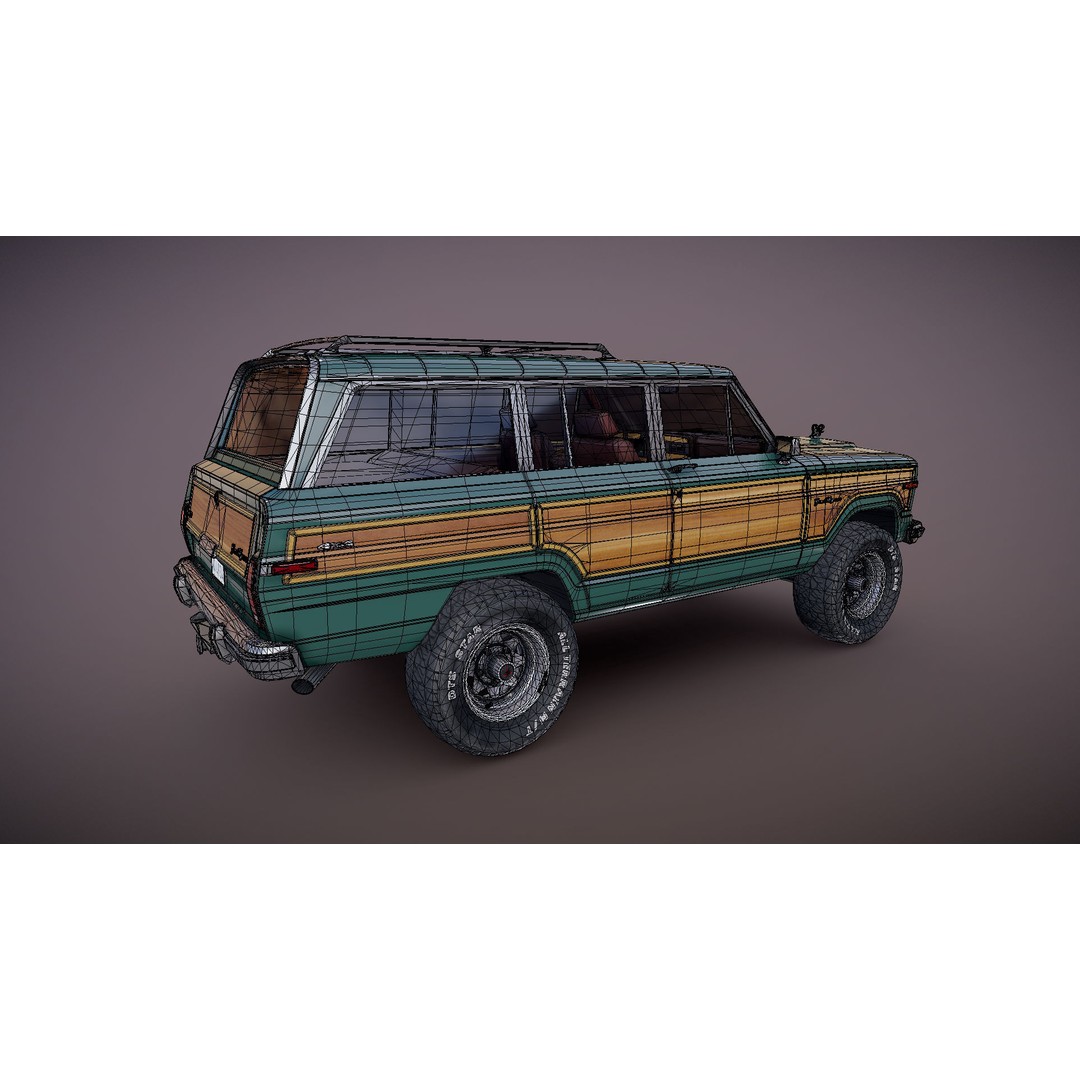 Offroad Jeep Wagoneer 3D Model – Low Poly Game Ready Asset, FBX - View 33