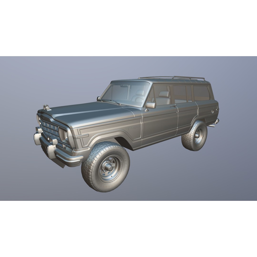 Offroad Jeep Wagoneer 3D Model – Low Poly Game Ready Asset, FBX - View 34