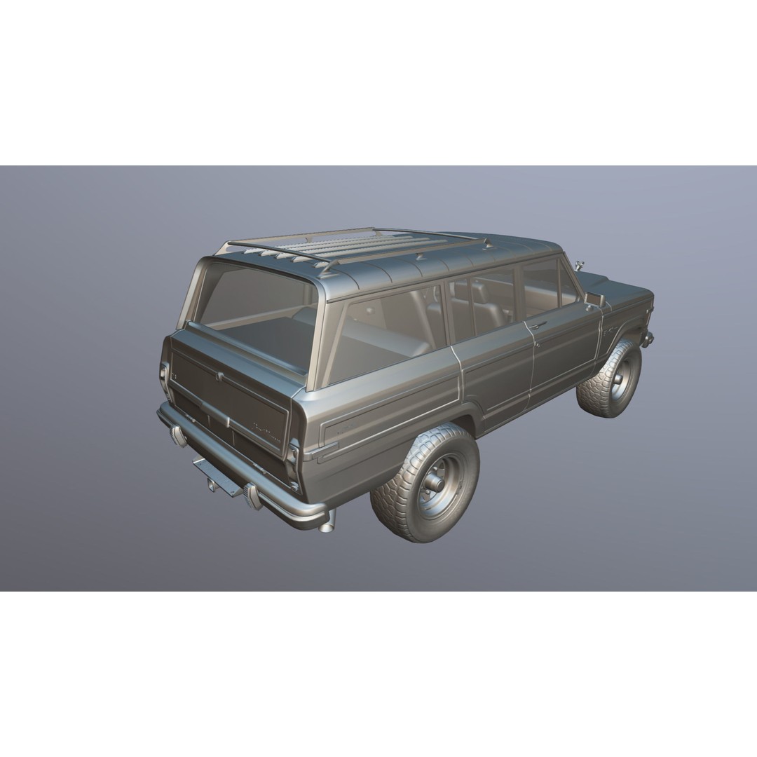 Offroad Jeep Wagoneer 3D Model – Low Poly Game Ready Asset, FBX - View 35