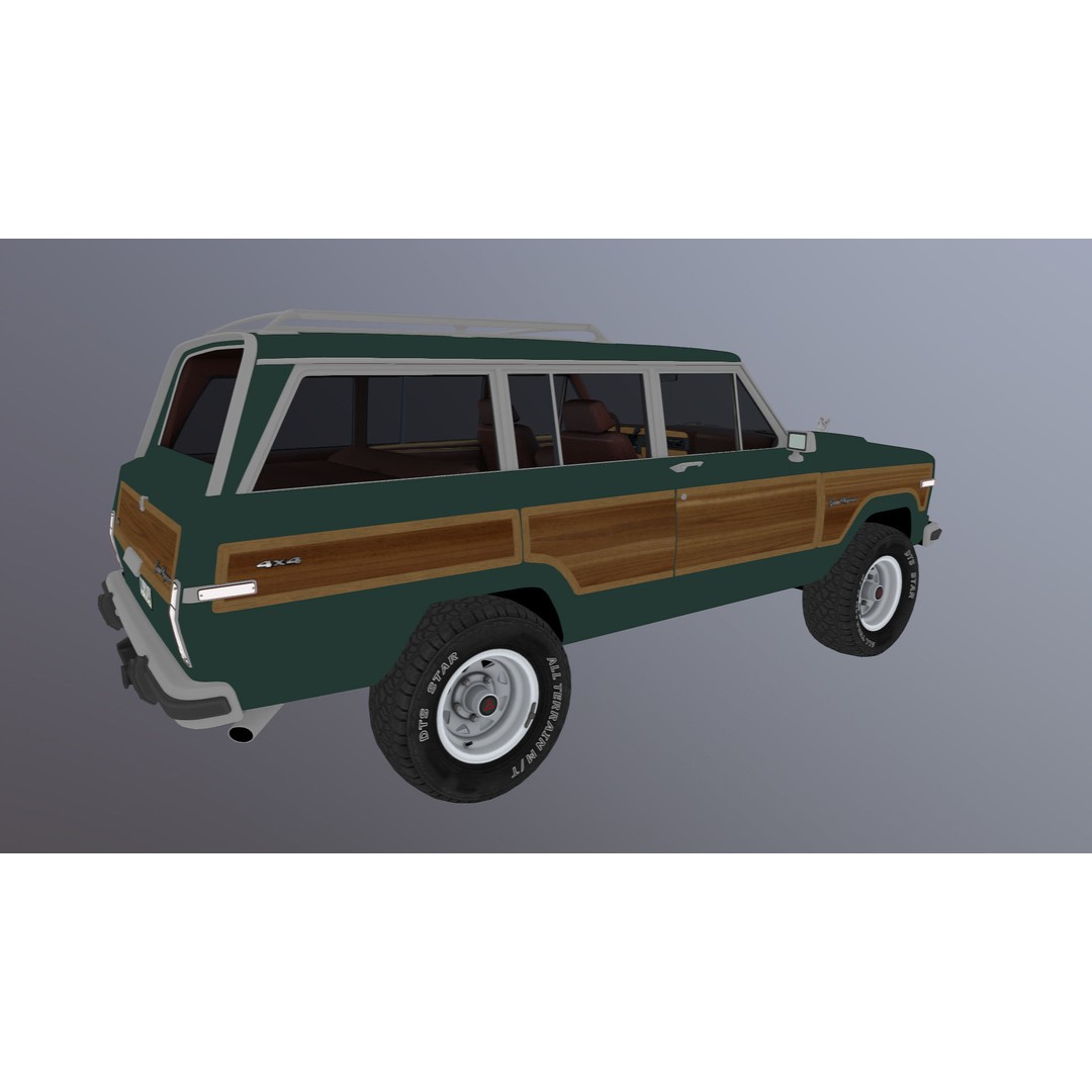 Offroad Jeep Wagoneer 3D Model – Low Poly Game Ready Asset, FBX - View 38