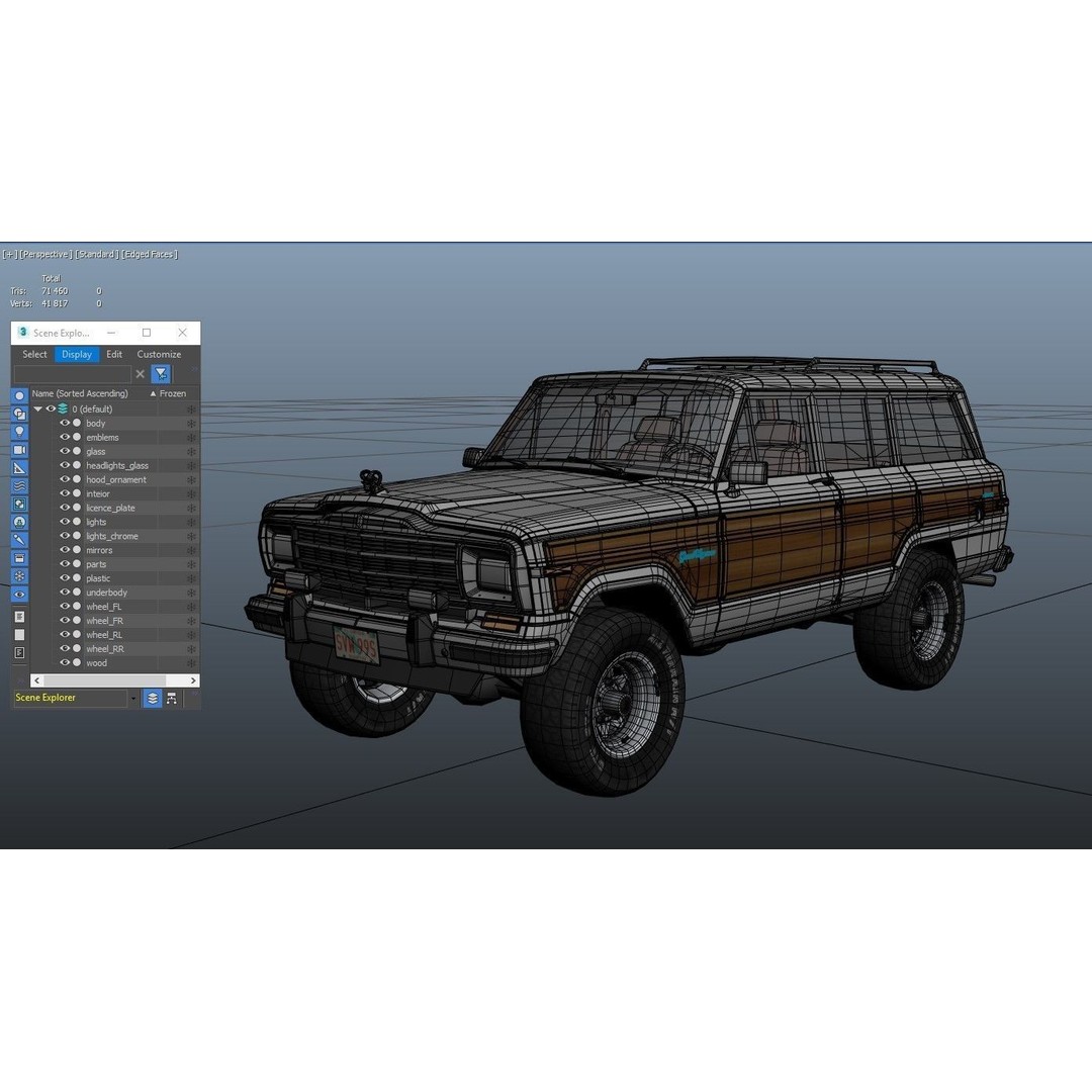 Offroad Jeep Wagoneer 3D Model – Low Poly Game Ready Asset, FBX - View 39