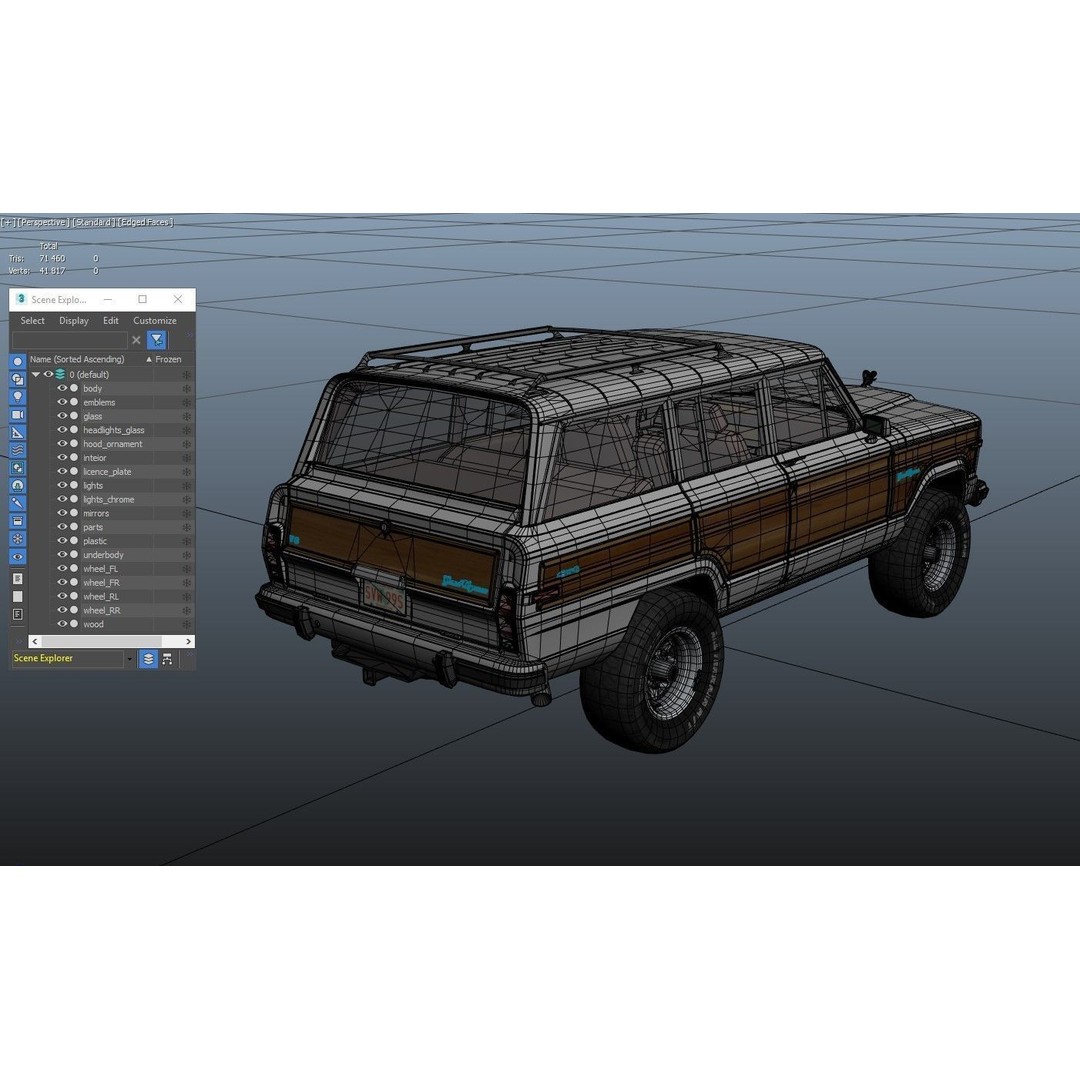 Offroad Jeep Wagoneer 3D Model – Low Poly Game Ready Asset, FBX - View 40