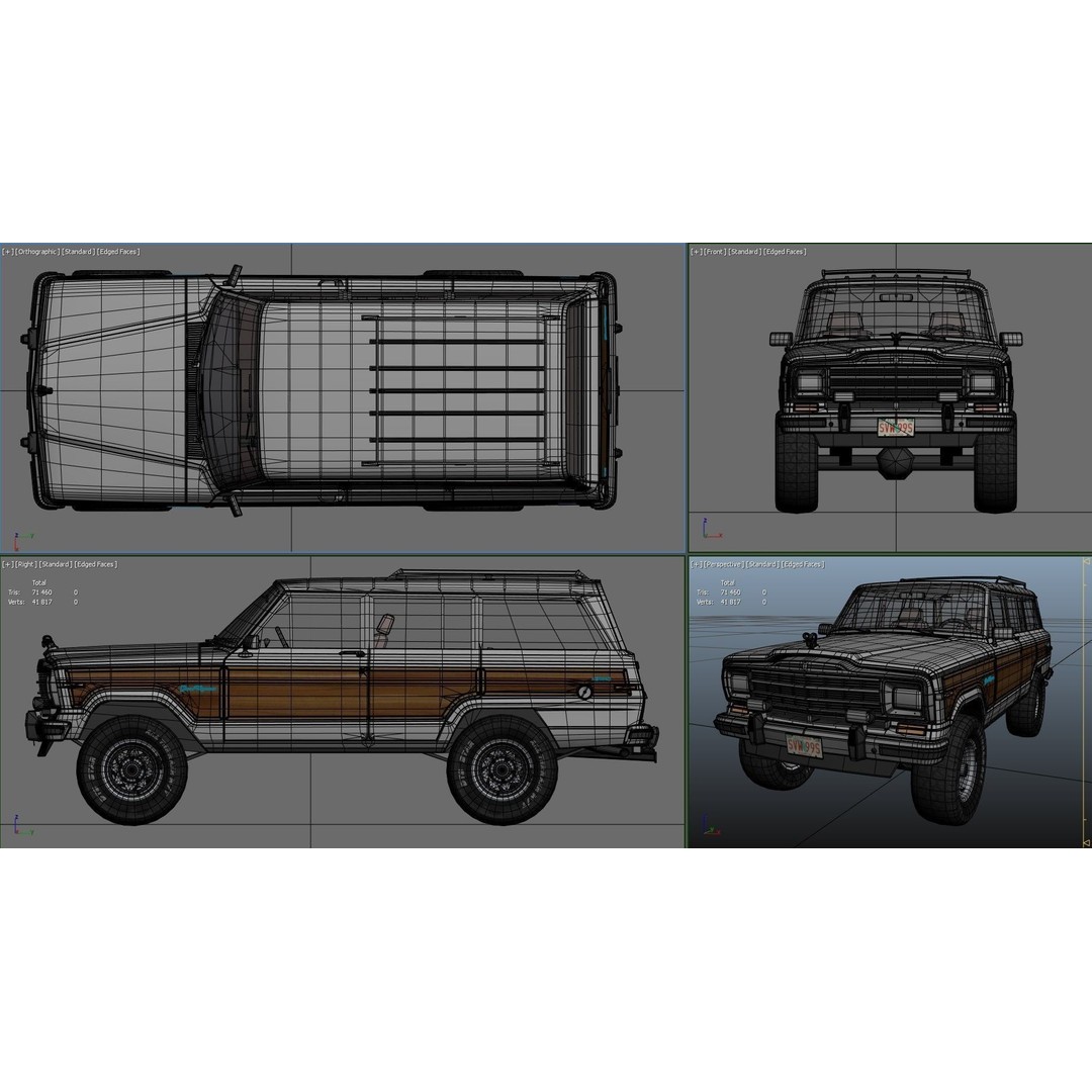 Offroad Jeep Wagoneer 3D Model – Low Poly Game Ready Asset, FBX - View 41