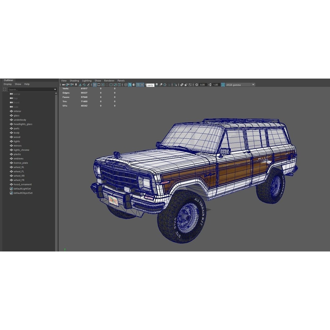 Offroad Jeep Wagoneer 3D Model – Low Poly Game Ready Asset, FBX - View 43