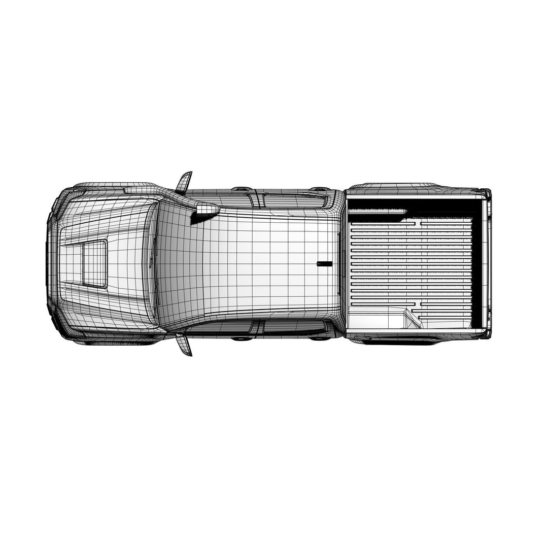 4x4 Pickup Truck 3D Model – Unbranded Visualization Asset, FBX, Blender
