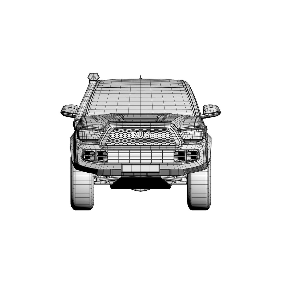 4x4 Pickup Truck 3D Model – Unbranded Visualization Asset, FBX, Blender - View 14