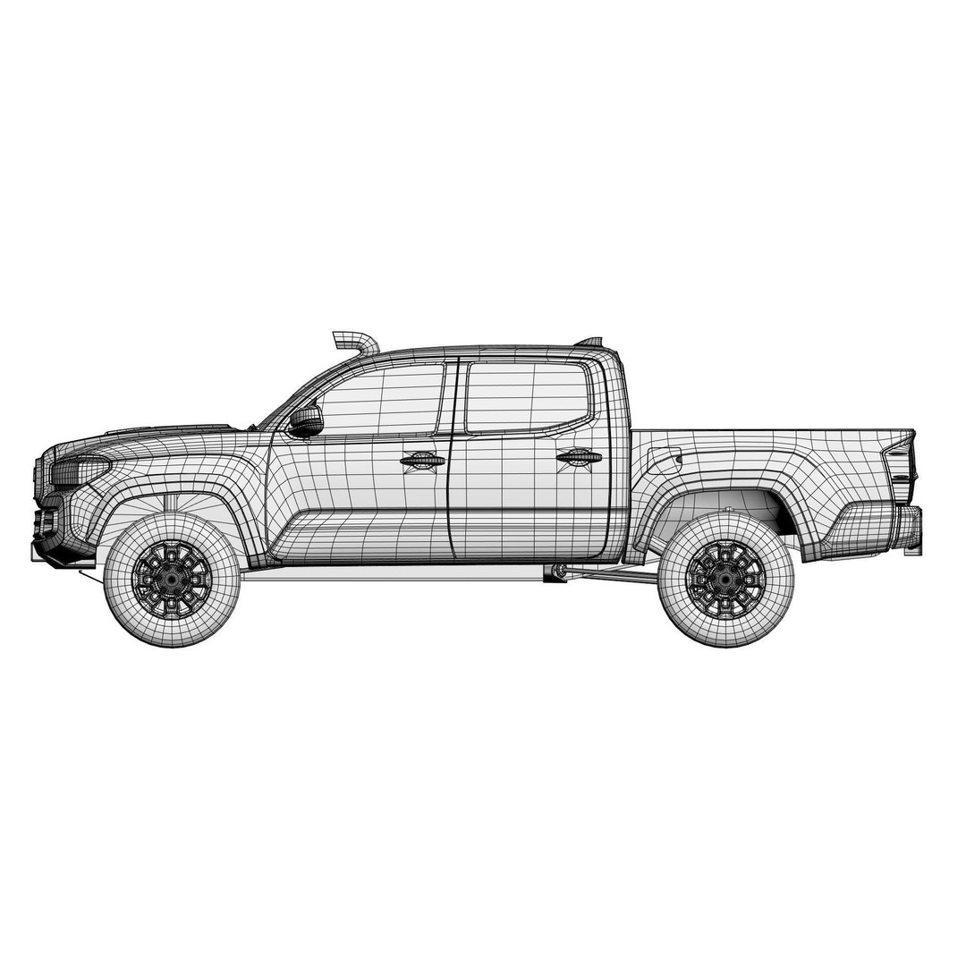 4x4 Pickup Truck 3D Model – Unbranded Visualization Asset, FBX, Blender - View 15