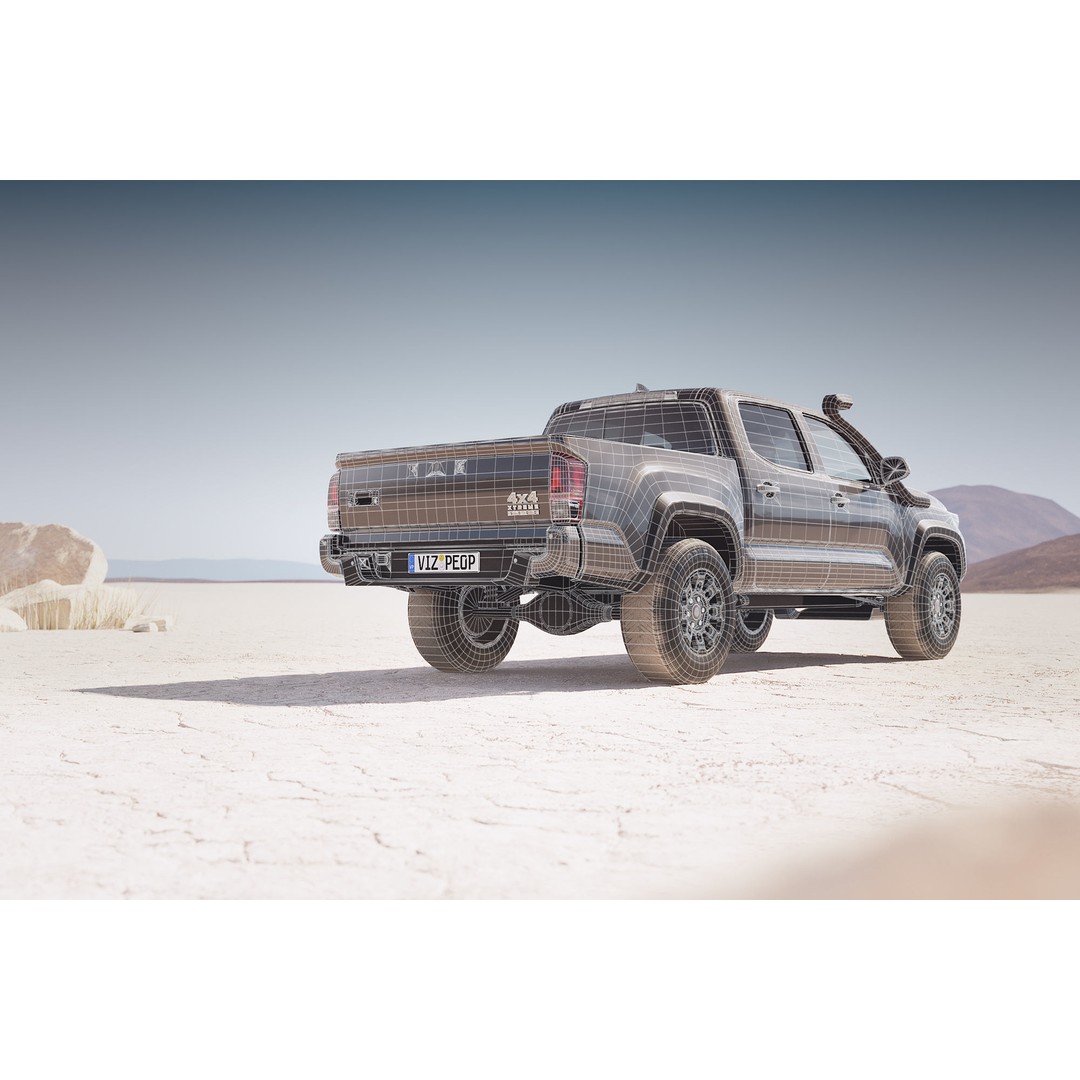 4x4 Pickup Truck 3D Model – Unbranded Visualization Asset, FBX, Blender - View 5