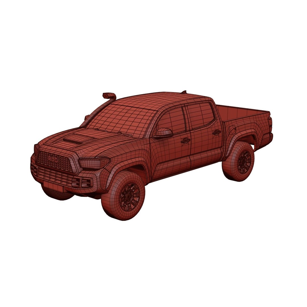 4x4 Pickup Truck 3D Model – Unbranded Visualization Asset, FBX, Blender - View 6