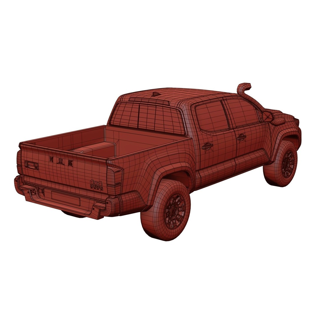 4x4 Pickup Truck 3D Model – Unbranded Visualization Asset, FBX, Blender - View 7