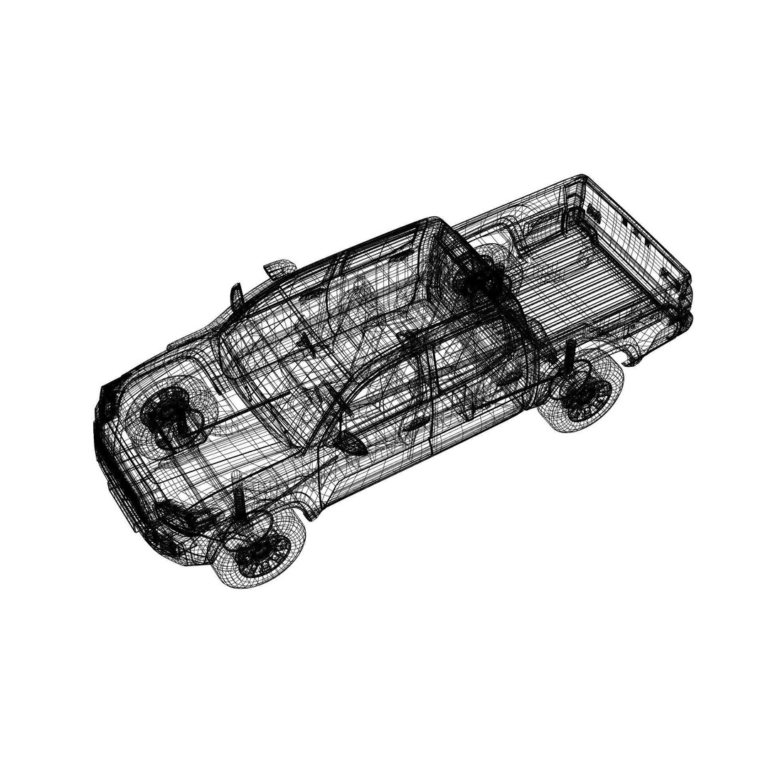 4x4 Pickup Truck 3D Model – Unbranded Visualization Asset, FBX, Blender - View 8