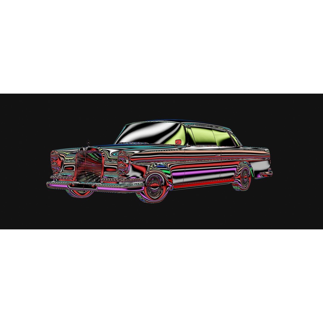 Mercedes-Benz 220SE 3D Model – Vintage Car, High Poly PBR Asset, FBX - View 11