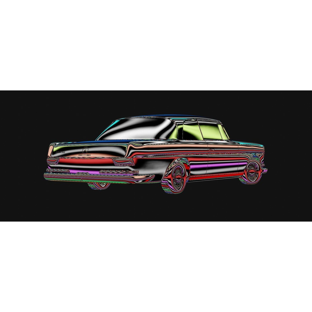 Mercedes-Benz 220SE 3D Model – Vintage Car, High Poly PBR Asset, FBX - View 12